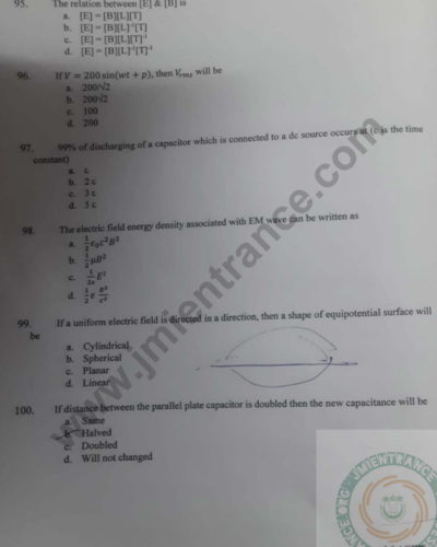 jamia-biophysics-2022-entrance-question-paper