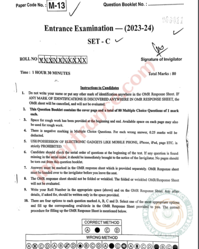 jamia-msw-2023-entrance-question-paper