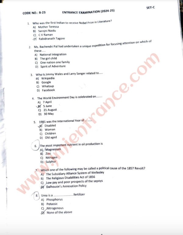 Jamia-bed-special-2024-entrance-question-paper-pdf-free-download
